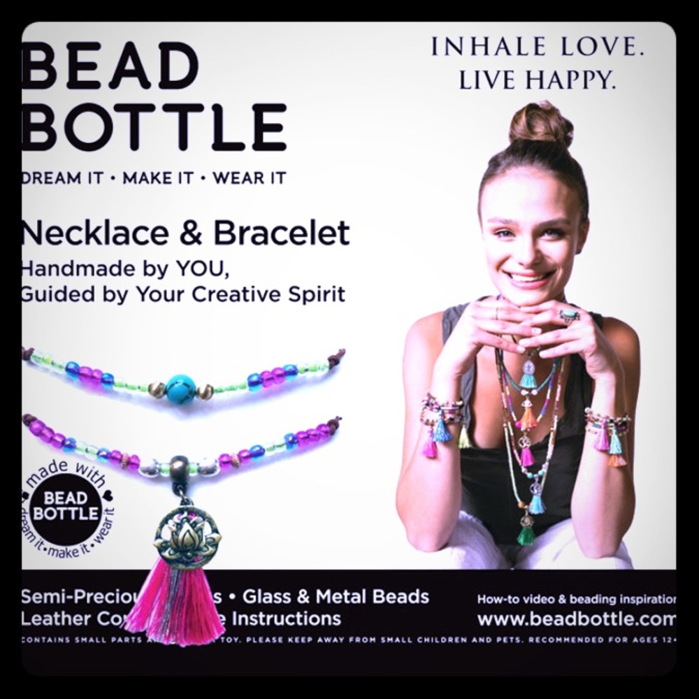 Bead bottle necklace only- make your own necklace